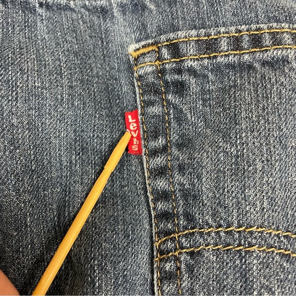 Levis 569 Mens Size 42x30 ( Actual 42x28) Loose Straight Leg Denim Dark Wash - Picture 7 of 14